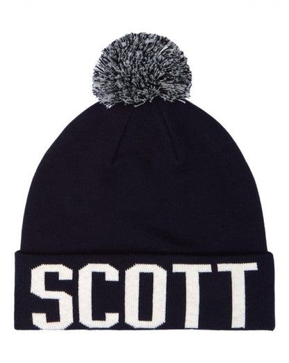 Lyle And Scott Block Logo Bobble Hat Navy