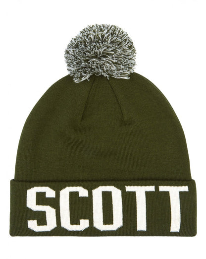 Lyle And Scott Block Logo Bobble Hat Woodland Green