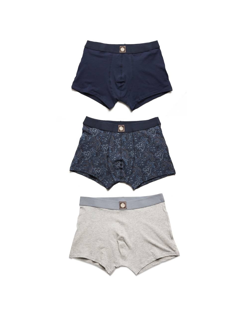 Pretty Green 3 Pack Boxer Shorts Gift Box Navy