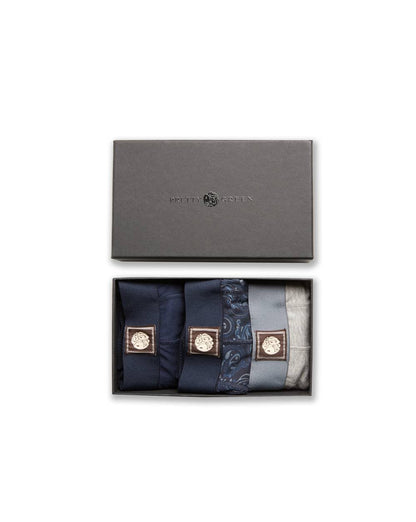 Pretty Green 3 Pack Boxer Shorts Gift Box Navy