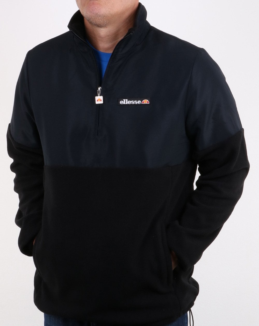 Ellesse Orte Quarter Zip twin fabric Black