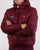 Ellesse Padded Bomber Jacket Burgundy