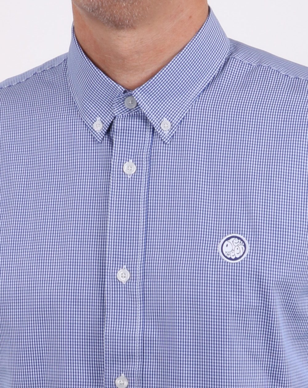 Pretty Green Hendry Gingham Shirt Blue