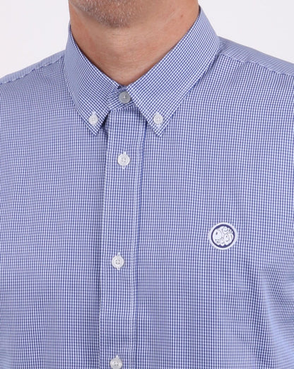 Pretty Green Hendry Gingham Shirt Blue