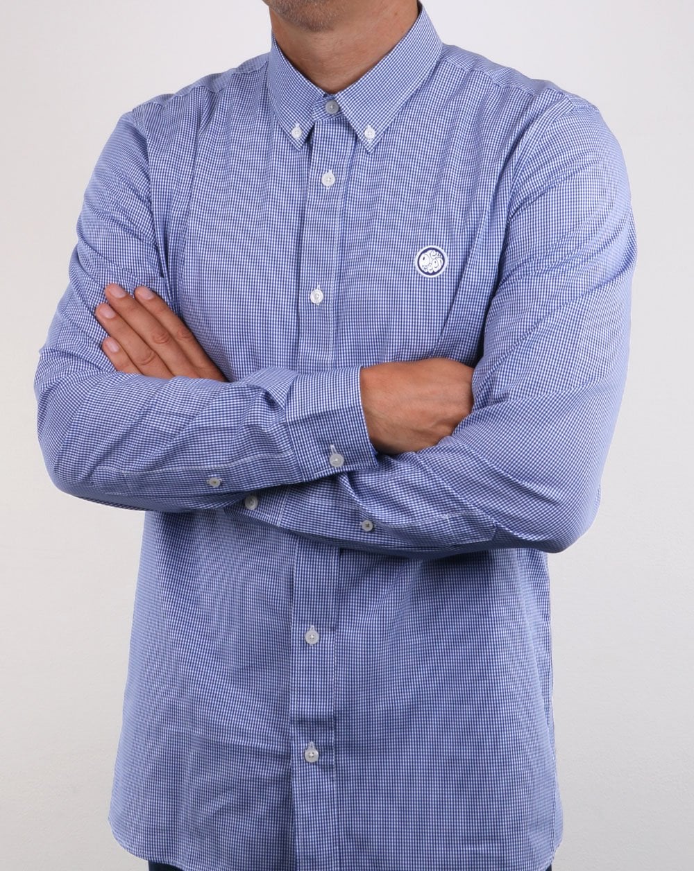 Pretty Green Hendry Gingham Shirt Blue