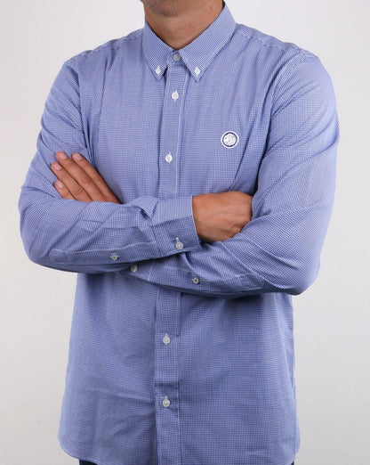 Pretty Green Hendry Gingham Shirt Blue