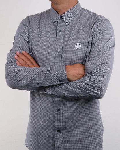 Pretty Green Hendry Gingham Shirt Black