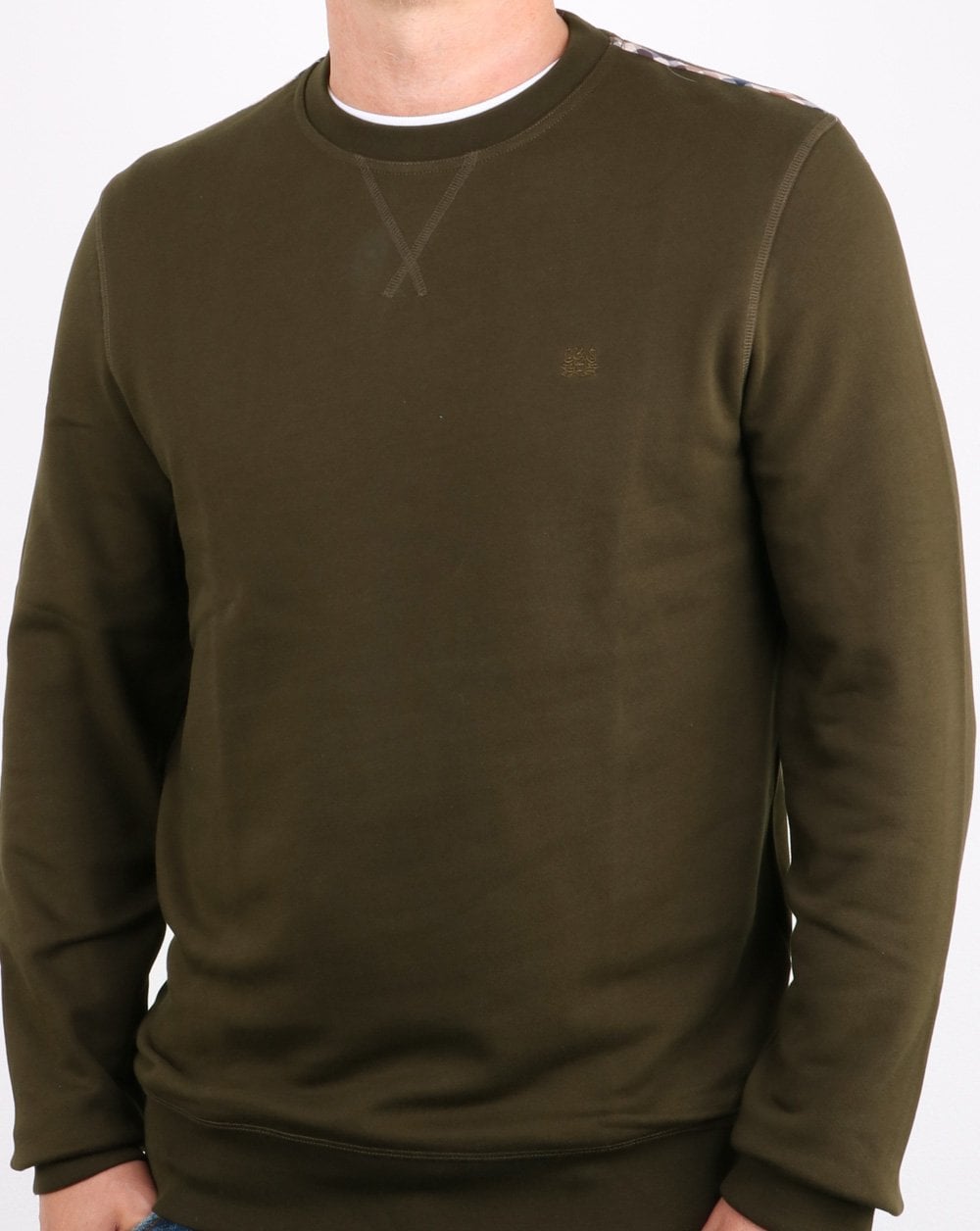 Aquascutum Oliver Crew Neck Sweatshirt Military Green