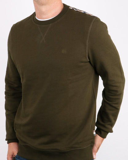 Aquascutum Oliver Crew Neck Sweatshirt Military Green