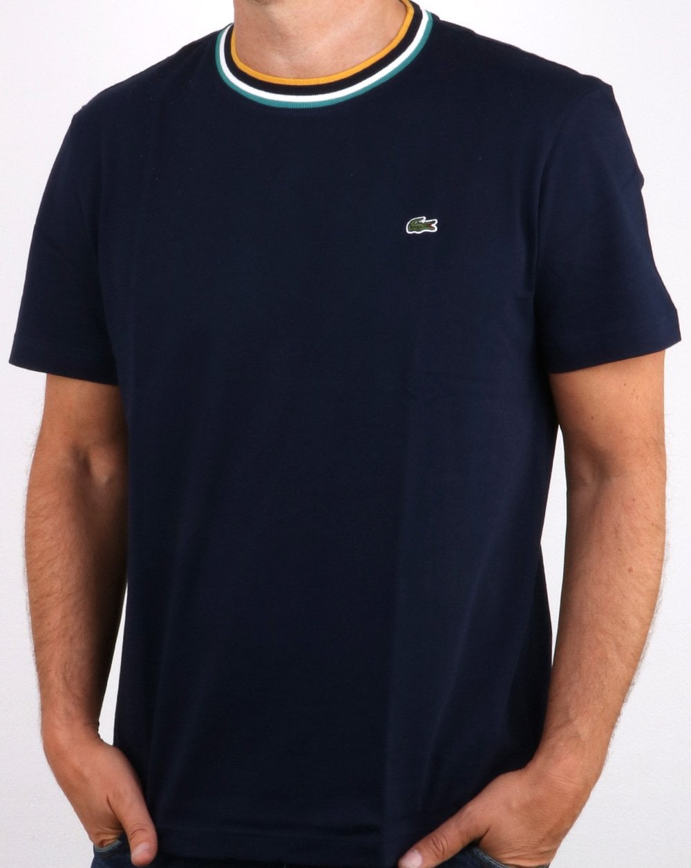 Lacoste Contrast Crew T-shirt Navy