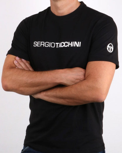 Sergio Tacchini liner logo T Shirt Black/white