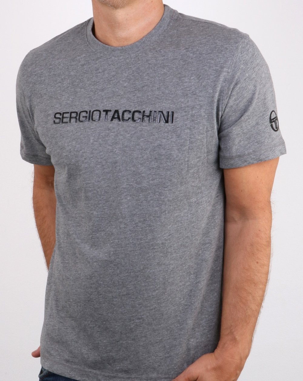 Sergio Tacchini Linear T Shirt Grey/black