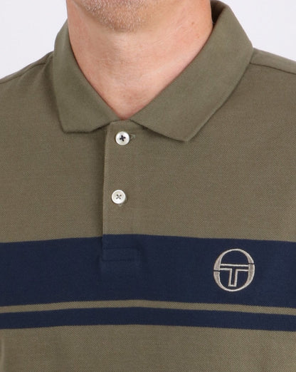 Sergio Tacchini Young Line Polo Shirt Olive/navy