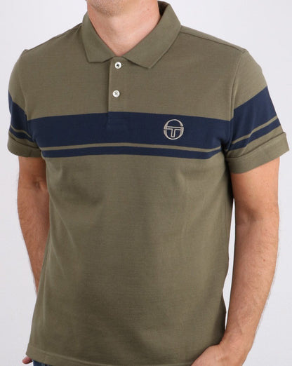 Sergio Tacchini Young Line Polo Shirt Olive/navy
