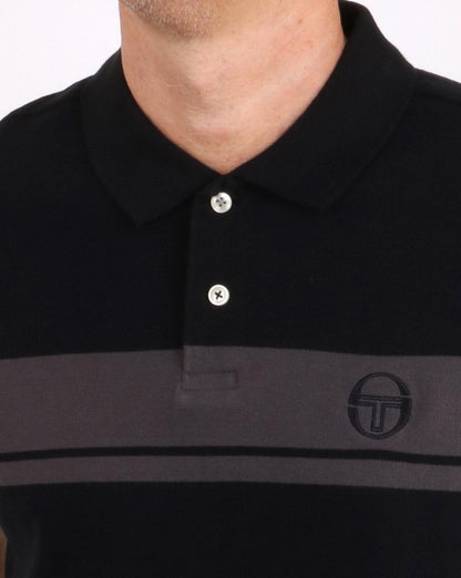 Sergio Tacchini Young Line Polo Shirt Black/grey
