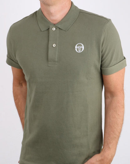 Sergio Tacchini Classic Polo Shirt Olive/white