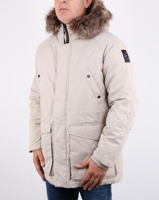 Marshall Artist Marshall Artist detachable fur hooded Parka Stone