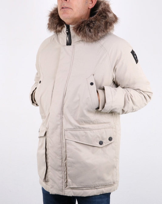 Marshall Artist Marshall Artist detachable fur hooded Parka Stone