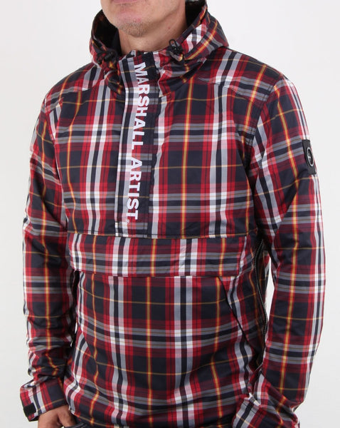 Marshall Artist Ripstock Half Zip Jacket Multicheck