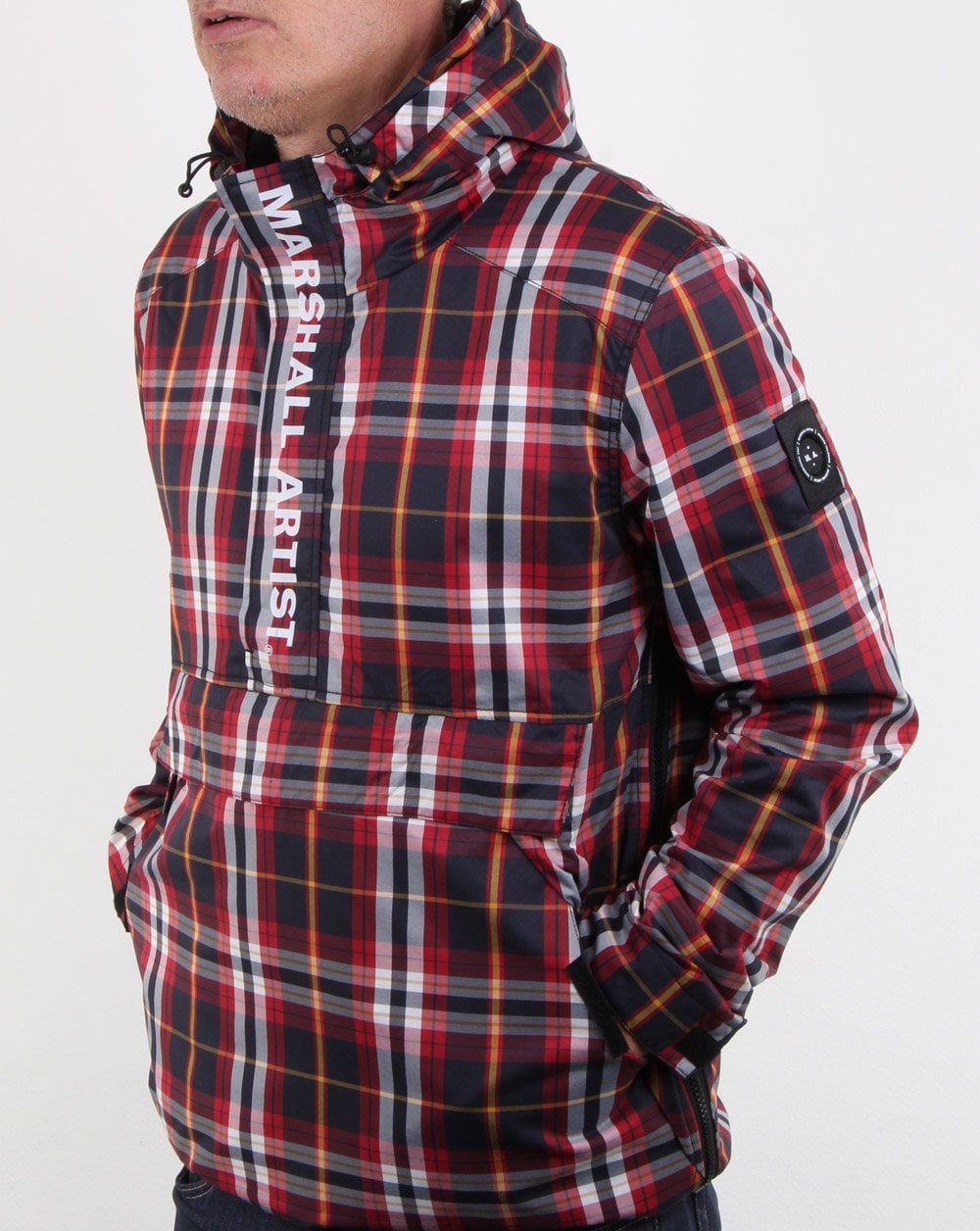 Marshall Artist Ripstock Half Zip Jacket Multicheck