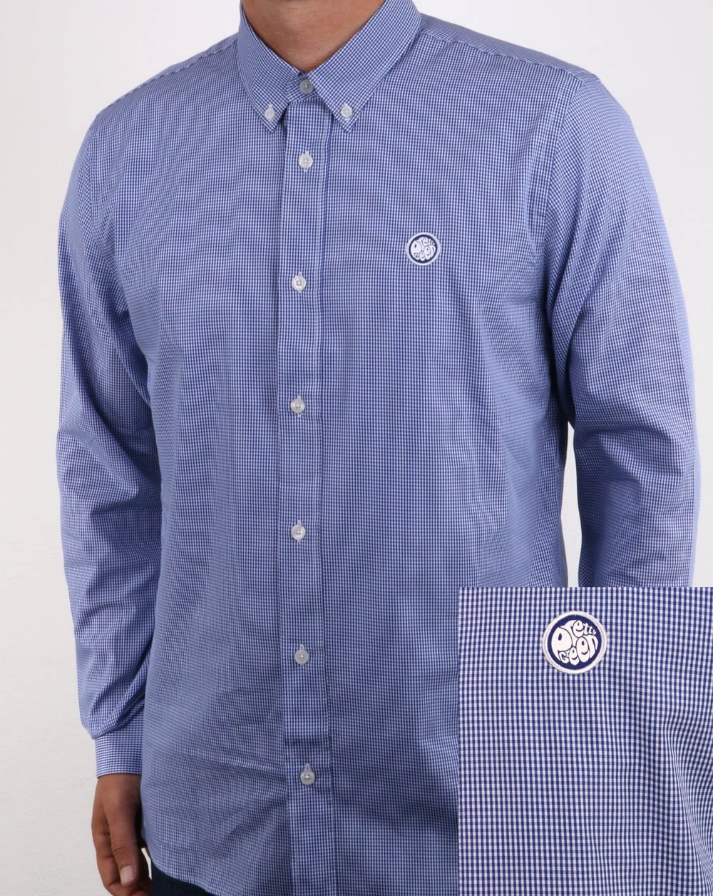 Pretty Green Hendry Gingham Shirt Blue