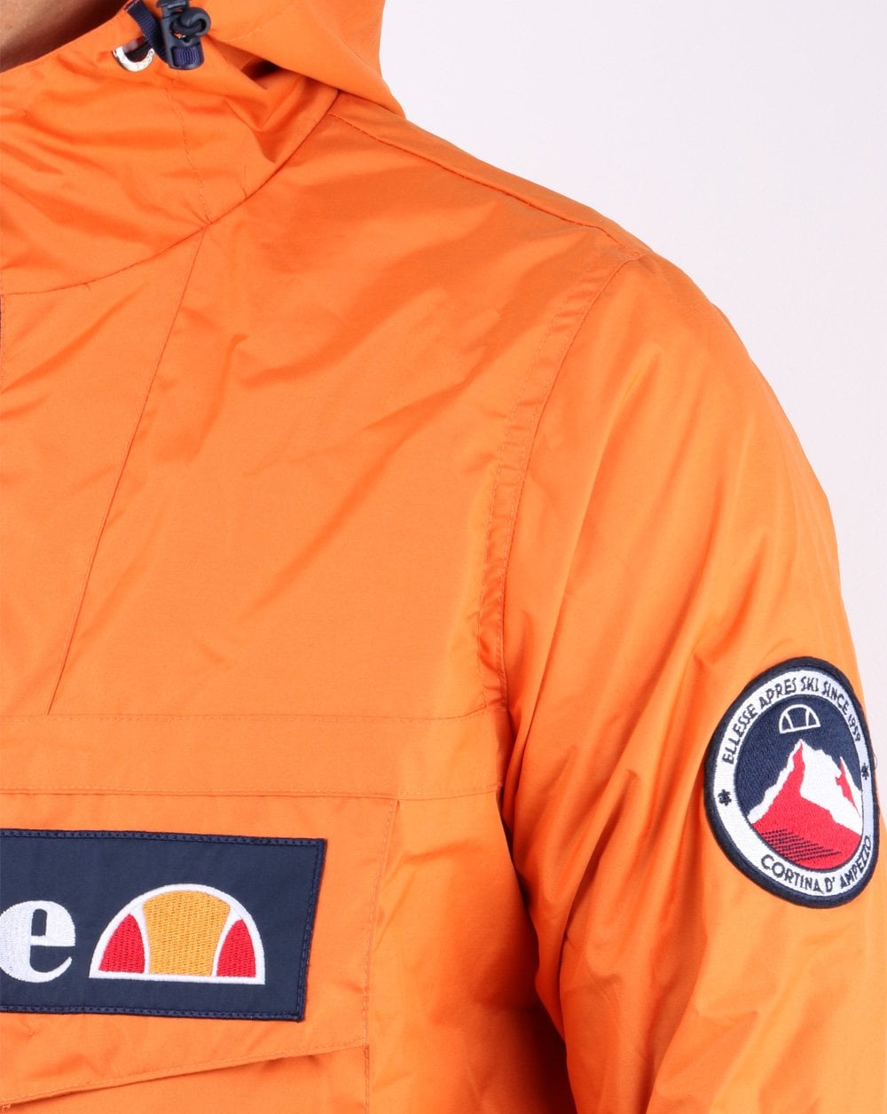 Ellesse Quarter Zip Overhead Jacket Orange