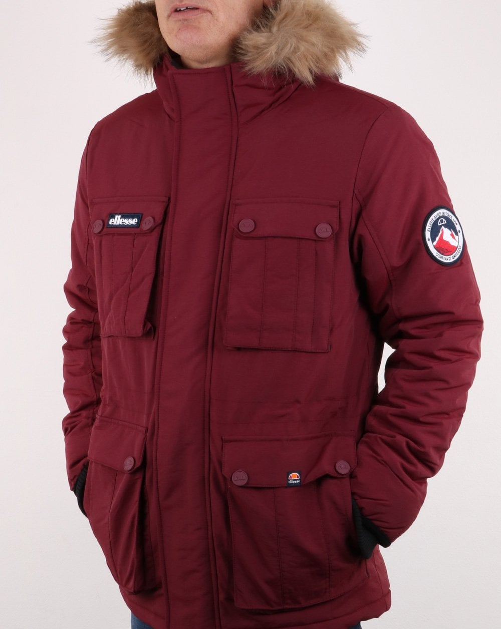 Ellesse Parka Burgundy
