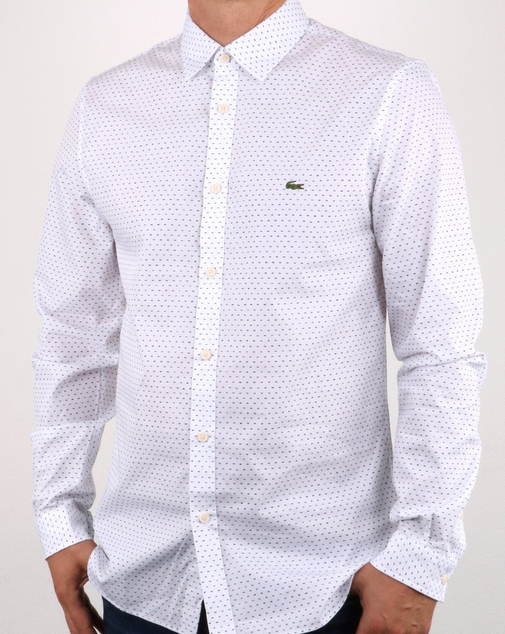 Lacoste Shirt White/Blue