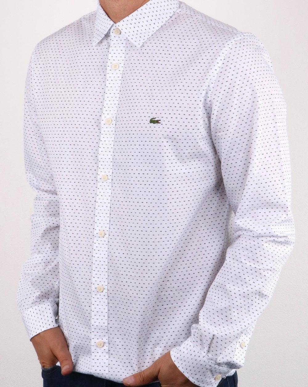 Lacoste Shirt White/Blue