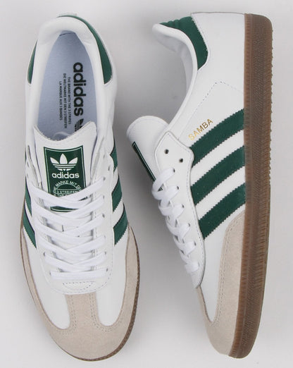 Adidas Samba Og Trainers White/collegiate Green