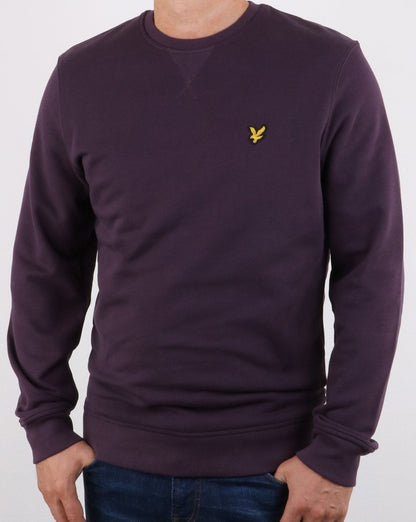 Lyle And Scott Crew Neck Sweatshirt Deep Plum