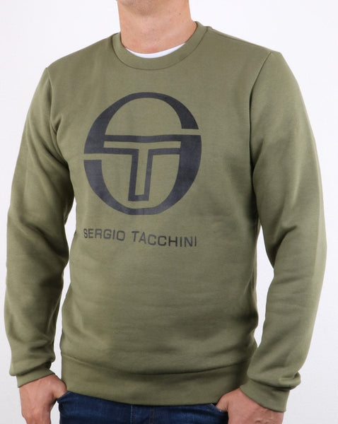 Sergio Tacchini Corp Logo Sweat Olive