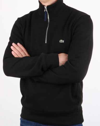 Lacoste Quarter Zip Sweatshirt Black/navy
