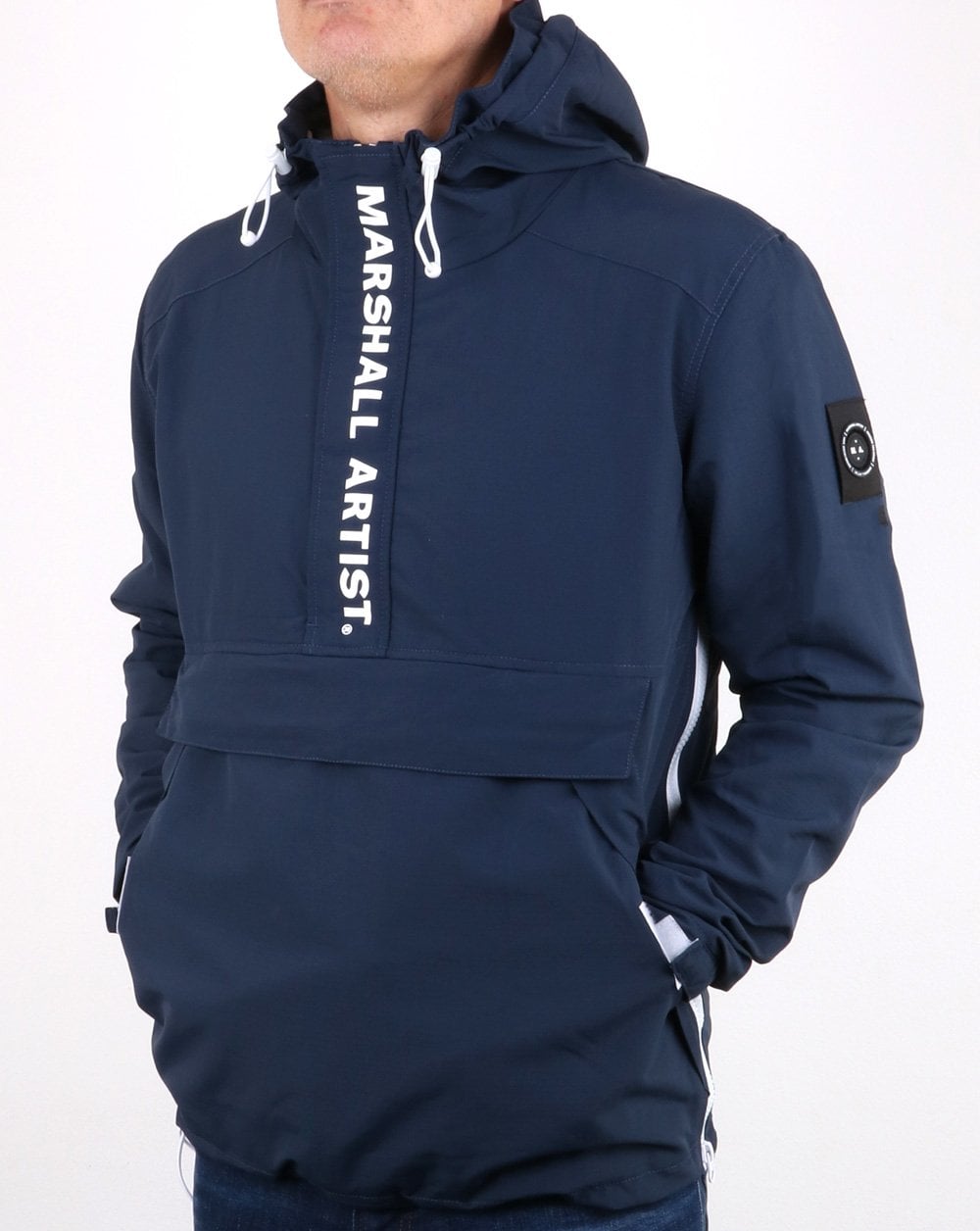 Marshall Artist Ripstop Half Zip Jacket Navy