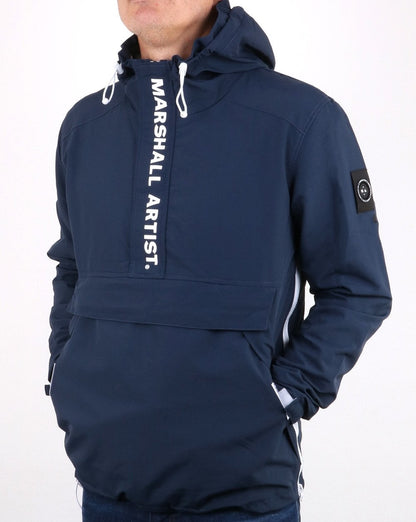 Marshall Artist Ripstop Half Zip Jacket Navy
