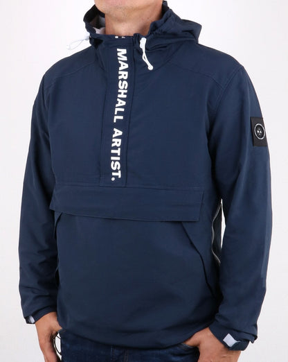 Marshall Artist Ripstop Half Zip Jacket Navy