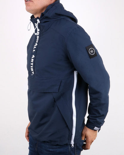 Marshall Artist Ripstop Half Zip Jacket Navy