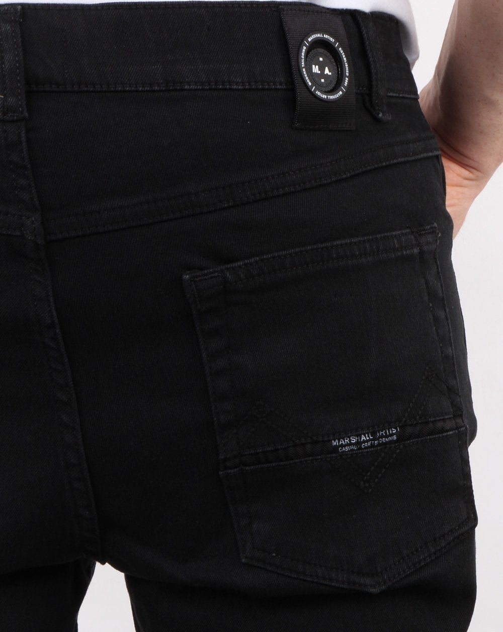 Marshall Artist Slim Tapered Jeans Black Garment Dye