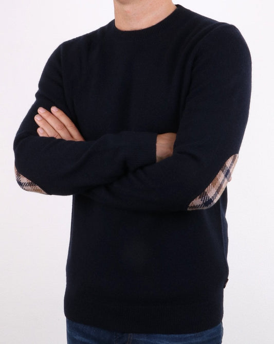 Aquascutum Aquascutum Lance Lambswool Crew Neck Jumper Navy