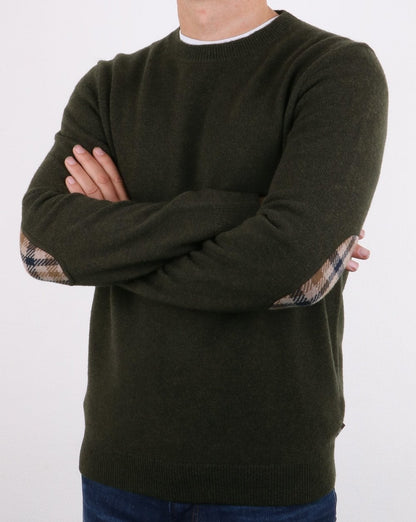 Aquascutum Lance Lambswool Jumper Military Green