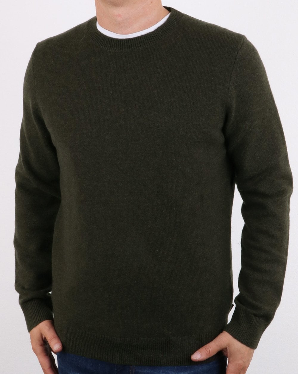 Aquascutum Lance Lambswool Jumper Military Green