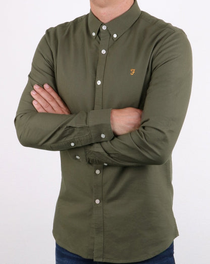 Farah Brewer Shirt Military Green