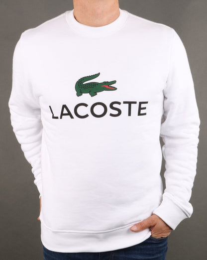 Lacoste Logo Sweatshirt White