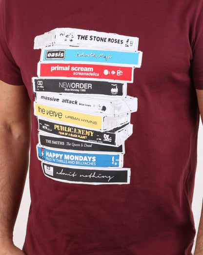 Weekend Offender Cassettes T-shirt Claret