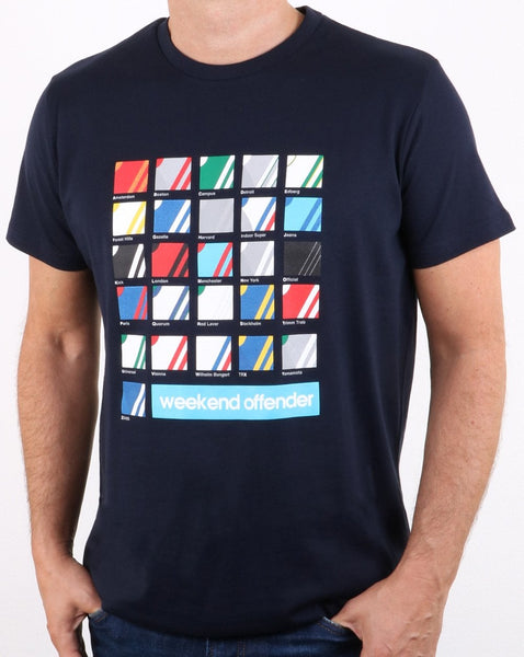 Weekend Offender The stripe colours T-shirt Navy