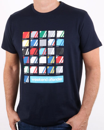 Weekend Offender The stripe colours T-shirt Navy