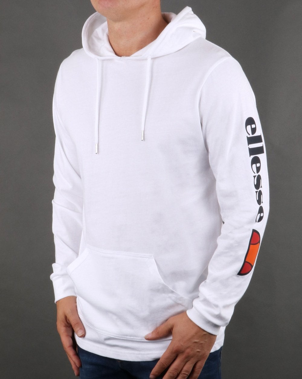 Ellesse Oratoria Hooded Long Sleeve T Shirt White
