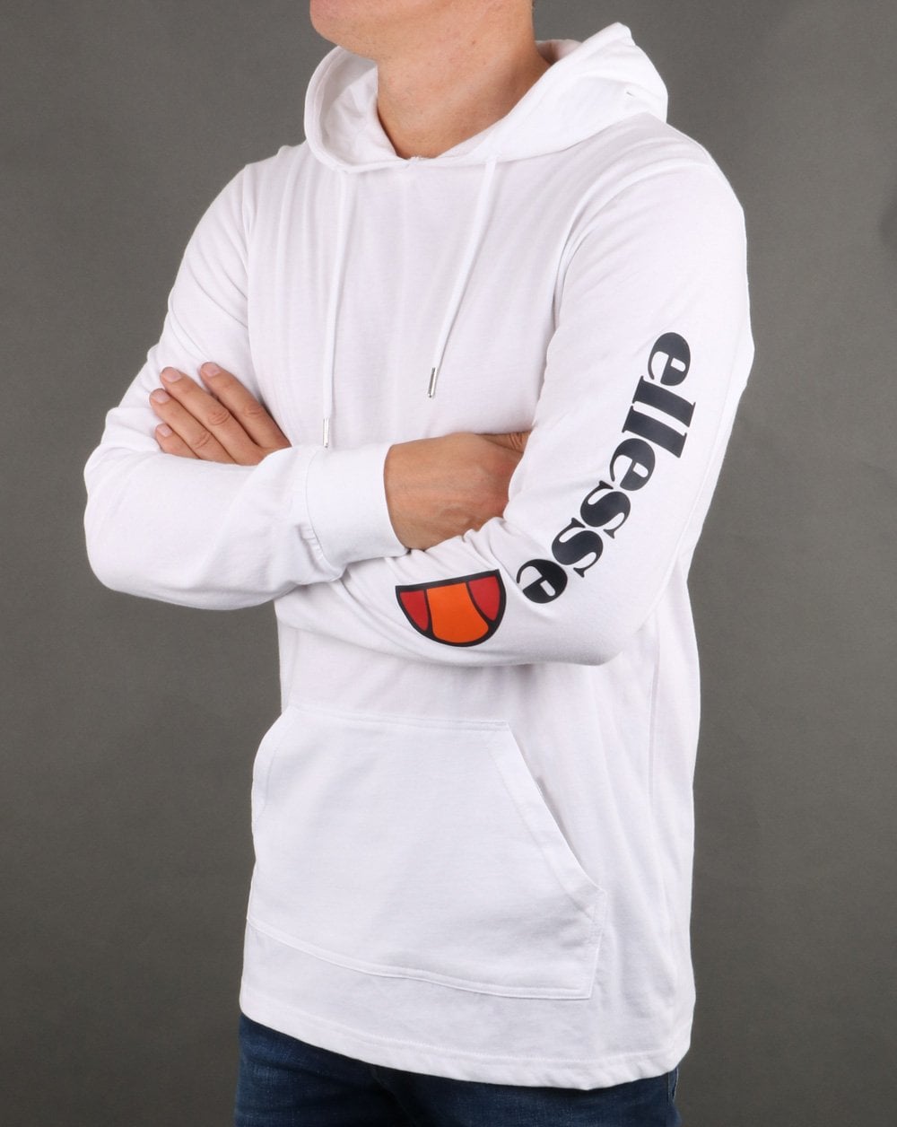 Ellesse Oratoria Hooded Long Sleeve T Shirt White
