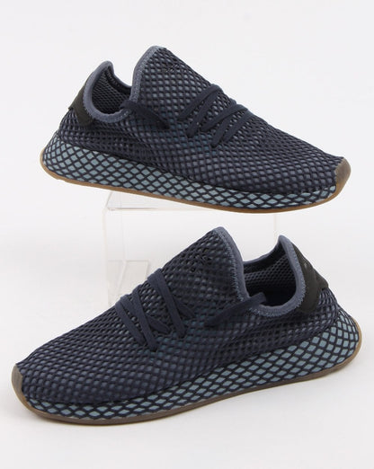 Adidas Deerupt Runner Trainers Dark Blue/ash Blue