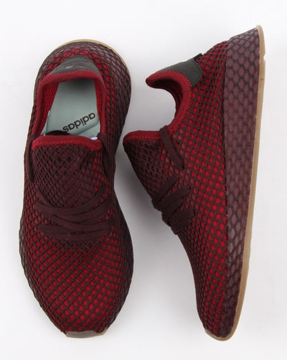 Adidas Deerupt Runner Trainers Burgundy/ash Green